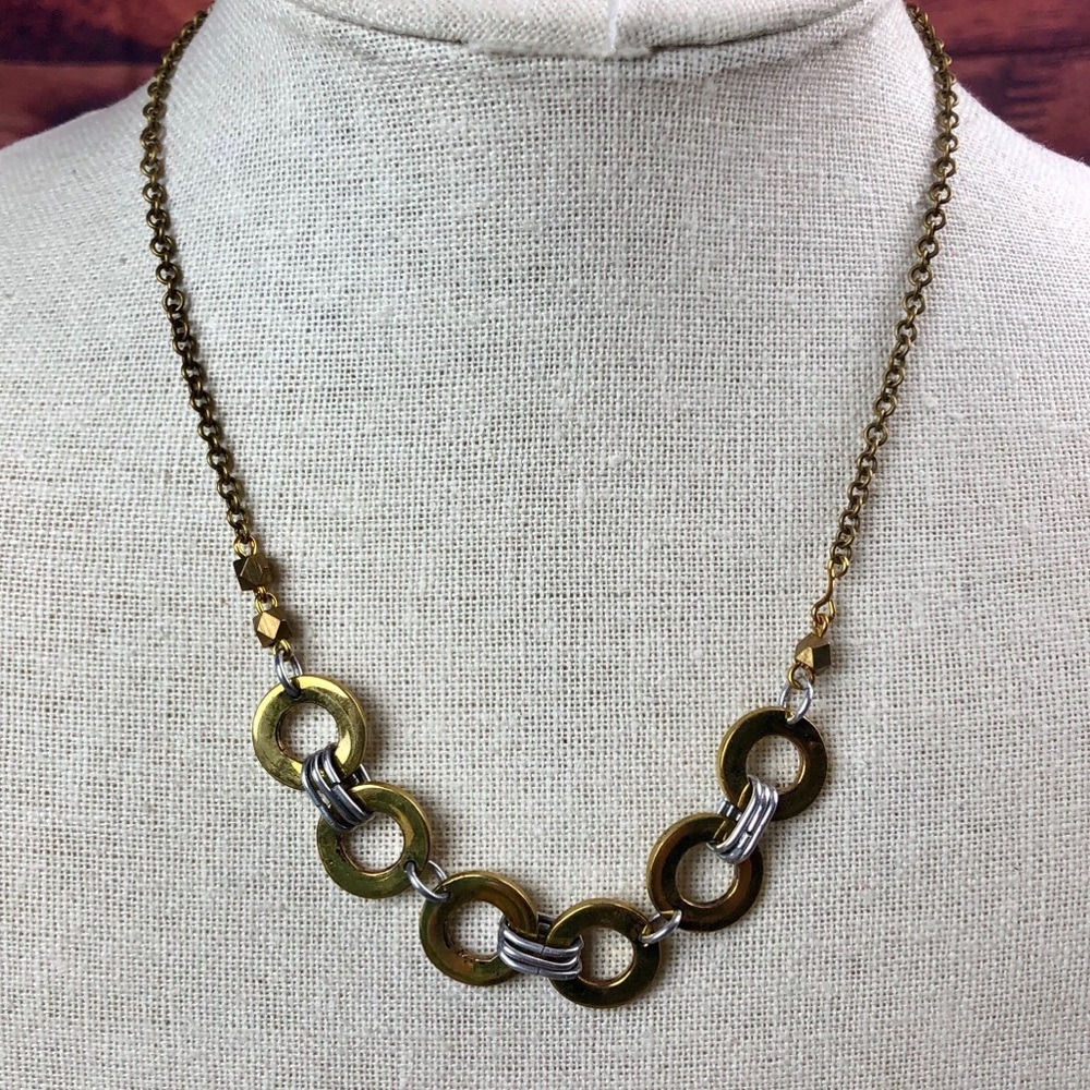 100% Brass Washer Necklace